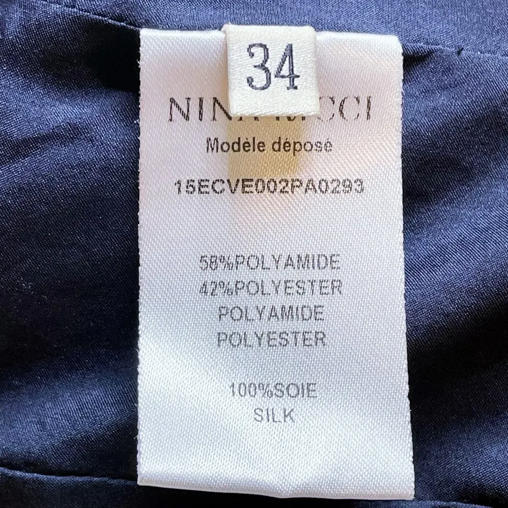 Nina Ricci Blue Sequin Peplum Blouse - Picture 6 of 7